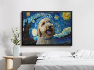 Starry Night Serenade Goldendoodle Wall Art Poster-Art-Dog Art, Dog Dad Gifts, Dog Mom Gifts, Goldendoodle, Home Decor, Poster-5