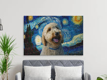 Load image into Gallery viewer, Starry Night Serenade Goldendoodle Wall Art Poster-Art-Dog Art, Dog Dad Gifts, Dog Mom Gifts, Goldendoodle, Home Decor, Poster-7