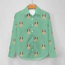 Load image into Gallery viewer, Graceful Afghan Hound Puppy Women's Shirt