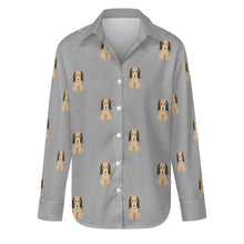 Load image into Gallery viewer, Graceful Afghan Hound Puppy Women's Shirt