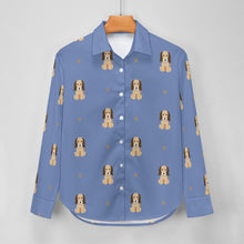 Load image into Gallery viewer, Graceful Afghan Hound Puppy Women's Shirt