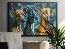 Load image into Gallery viewer, Starry Night Serenade Great Danes Wall Art Poster-Art-Dog Art, Dog Dad Gifts, Dog Mom Gifts, Great Dane, Home Decor, Poster-3