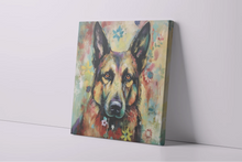 Load image into Gallery viewer, Guardian in Bloom German Shepherd Framed Wall Art Poster-Art-Dog Art, German Shepherd, Home Decor, Poster-4