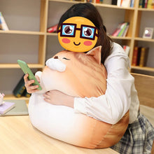 Load image into Gallery viewer, Very Fat Orange Tabby and White Cat Plush Toy - Sleepy Round Loaf-Stuffed Animals-Cat Memorial Gifts,Cats,Orange and White Cat,Stuffed Animal,Tabby Cat-5