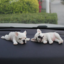 Load image into Gallery viewer, French Bulldog Car Dashboard Ornaments - Adorable Sleeping Frenchies - White / Cream and Pied Coat Colors