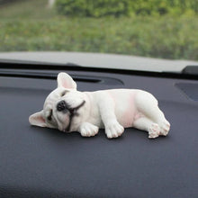 Load image into Gallery viewer, French Bulldog Car Dashboard Ornaments - Adorable Sleeping Frenchies - White / Cream and Pied Coat Colors