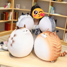 Load image into Gallery viewer, Very Fat Orange Tabby and White Cat Plush Toy - Sleepy Round Loaf-Stuffed Animals-Cat Memorial Gifts,Cats,Orange and White Cat,Stuffed Animal,Tabby Cat-8