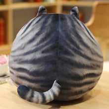Load image into Gallery viewer, Very Fat Silver Tabby and White Cat Plush Toy - Sleepy Round Loaf-Stuffed Animals-Cat Memorial Gifts,Cats,Stuffed Animal,Tabby Cat-2