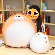 Load image into Gallery viewer, Very Fat Orange Tabby and White Cat Plush Toy - Sleepy Round Loaf-Stuffed Animals-Cat Memorial Gifts,Cats,Orange and White Cat,Stuffed Animal,Tabby Cat-14