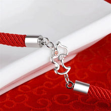 Load image into Gallery viewer, Lucky Red Silver Beagle Charm Silver Bracelet-6