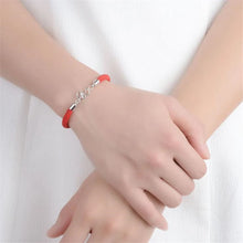 Load image into Gallery viewer, Lucky Red Silver Beagle Charm Silver Bracelet-4