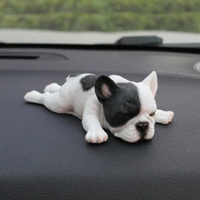 Load image into Gallery viewer, French Bulldog Car Dashboard Ornaments - Adorable Sleeping Frenchies - White / Cream and Pied Coat Colors
