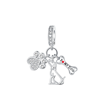 Load image into Gallery viewer, Heart-Melting Golden Retriever Jewelry Charm – Silver Tone-3