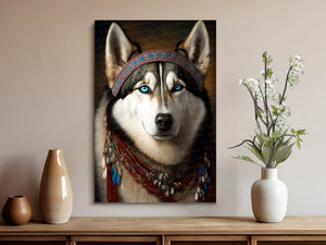 Arctic Native American Siberian Husky Wall Art Poster-Art-Dog Art, Dog Dad Gifts, Dog Mom Gifts, Home Decor, Poster, Siberian Husky-8