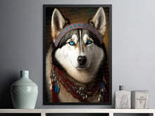 Load image into Gallery viewer, Arctic Native American Siberian Husky Wall Art Poster-Art-Dog Art, Dog Dad Gifts, Dog Mom Gifts, Home Decor, Poster, Siberian Husky-2