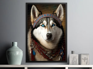 Arctic Native American Siberian Husky Wall Art Poster-Art-Dog Art, Dog Dad Gifts, Dog Mom Gifts, Home Decor, Poster, Siberian Husky-2
