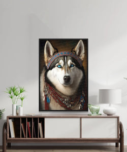 Arctic Native American Siberian Husky Wall Art Poster-Art-Dog Art, Dog Dad Gifts, Dog Mom Gifts, Home Decor, Poster, Siberian Husky-3