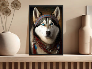 Arctic Native American Siberian Husky Wall Art Poster-Art-Dog Art, Dog Dad Gifts, Dog Mom Gifts, Home Decor, Poster, Siberian Husky-4