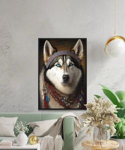 Arctic Native American Siberian Husky Wall Art Poster-Art-Dog Art, Dog Dad Gifts, Dog Mom Gifts, Home Decor, Poster, Siberian Husky-6