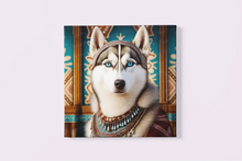 Load image into Gallery viewer, Blue-Eyed Majesty Siberian Husky Wall Art Poster-Art-Dog Art, Home Decor, Poster, Siberian Husky-3