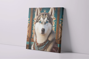 Blue-Eyed Majesty Siberian Husky Wall Art Poster-Art-Dog Art, Home Decor, Poster, Siberian Husky-4