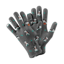 Load image into Gallery viewer, Cutest Black and White Husky Love Touch Screen Gloves-Accessories-Accessories, Dog Dad Gifts, Dog Mom Gifts, Gloves, Siberian Husky-Gray-4