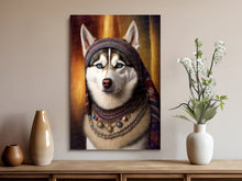 Load image into Gallery viewer, Frosty Folk Hero Siberian Husky Wall Art Poster-Art-Dog Art, Dog Dad Gifts, Dog Mom Gifts, Home Decor, Poster, Siberian Husky-8