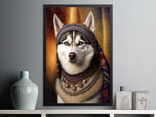 Load image into Gallery viewer, Frosty Folk Hero Siberian Husky Wall Art Poster-Art-Dog Art, Dog Dad Gifts, Dog Mom Gifts, Home Decor, Poster, Siberian Husky-2