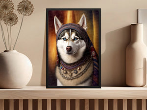 Frosty Folk Hero Siberian Husky Wall Art Poster-Art-Dog Art, Dog Dad Gifts, Dog Mom Gifts, Home Decor, Poster, Siberian Husky-4