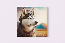 Load image into Gallery viewer, Sapphire-Eyed Siberian Husky Wall Art Poster-Art-Dog Art, Home Decor, Poster, Siberian Husky-3