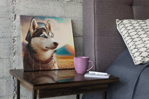 Sapphire-Eyed Siberian Husky Wall Art Poster-Art-Dog Art, Home Decor, Poster, Siberian Husky-1