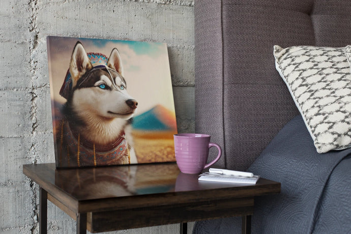 Sapphire-Eyed Siberian Husky Wall Art Poster-Art-Dog Art, Home Decor, Poster, Siberian Husky-1