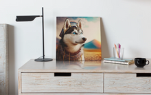Load image into Gallery viewer, Sapphire-Eyed Siberian Husky Wall Art Poster-Art-Dog Art, Home Decor, Poster, Siberian Husky-6