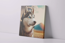 Load image into Gallery viewer, Sapphire-Eyed Siberian Husky Wall Art Poster-Art-Dog Art, Home Decor, Poster, Siberian Husky-4