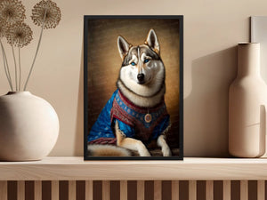 Traditional Tapestry Siberian Husky Wall Art Poster-Art-Dog Art, Dog Dad Gifts, Dog Mom Gifts, Home Decor, Poster, Siberian Husky-4