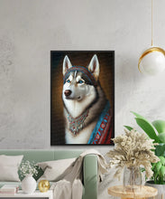 Load image into Gallery viewer, Tribal Trooper Siberian Husky Wall Art Poster-Art-Dog Art, Dog Dad Gifts, Dog Mom Gifts, Home Decor, Poster, Siberian Husky-6