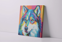 Load image into Gallery viewer, Husky in Vivid Hues Framed Wall Art Poster-Art-Dog Art, Home Decor, Poster, Siberian Husky-4