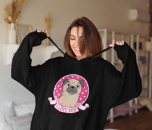 Load image into Gallery viewer, I Love You Pug Women&#39;s Cotton Fleece Pug Hoodie Sweatshirt - 4 Colors-Apparel-Apparel, Hoodie, Pug, Sweatshirt-2