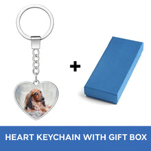 Load image into Gallery viewer, Personalized Heart Shaped Dachshund Keychain - Double-Sided Glass-Key Chain-Accessories,Dachshund,Dog Dad Gifts,Dog Memorial Gifts,Dog Mom Gifts,Keychain-3