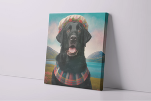 Highland Elegance Black Labrador Wall Art Poster-Art-Black Labrador, Dog Art, Home Decor, Labrador, Poster-3