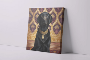 Regal Raja Black Labrador Wall Art Poster-Art-Black Labrador, Dog Art, Home Decor, Labrador, Poster-4