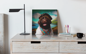 Beretted Charisma Chocolate Labrador Wall Art Poster-Art-Chocolate Labrador, Dog Art, Home Decor, Labrador, Poster-6