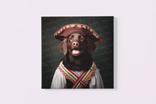 Load image into Gallery viewer, Tambourine Merriment Chocolate Labrador Wall Art Poster-Art-Chocolate Labrador, Dog Art, Home Decor, Labrador, Poster-4