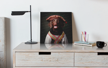 Load image into Gallery viewer, Tambourine Merriment Chocolate Labrador Wall Art Poster-Art-Chocolate Labrador, Dog Art, Home Decor, Labrador, Poster-6