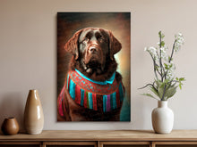 Load image into Gallery viewer, Traditional Tapestry Chocolate Labrador Wall Art Poster-Art-Chocolate Labrador, Dog Art, Dog Dad Gifts, Dog Mom Gifts, Home Decor, Labrador, Poster-8