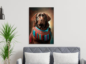 Traditional Tapestry Chocolate Labrador Wall Art Poster-Art-Chocolate Labrador, Dog Art, Dog Dad Gifts, Dog Mom Gifts, Home Decor, Labrador, Poster-7