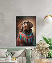 Load image into Gallery viewer, Traditional Tapestry Chocolate Labrador Wall Art Poster-Art-Chocolate Labrador, Dog Art, Dog Dad Gifts, Dog Mom Gifts, Home Decor, Labrador, Poster-5