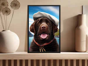 Chocolatier's Muse Chocolate Labrador Wall Art Poster-Art-Chocolate Labrador, Dog Art, Dog Dad Gifts, Dog Mom Gifts, Home Decor, Labrador, Poster-2