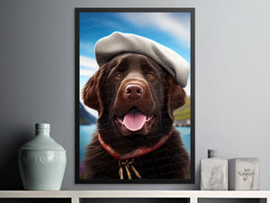 Chocolatier's Muse Chocolate Labrador Wall Art Poster-Art-Chocolate Labrador, Dog Art, Dog Dad Gifts, Dog Mom Gifts, Home Decor, Labrador, Poster-3