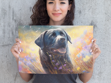 Load image into Gallery viewer, Floral Splendor Black Labrador Wall Art Poster-Art-Black Labrador, Dog Art, Home Decor, Labrador, Poster-2